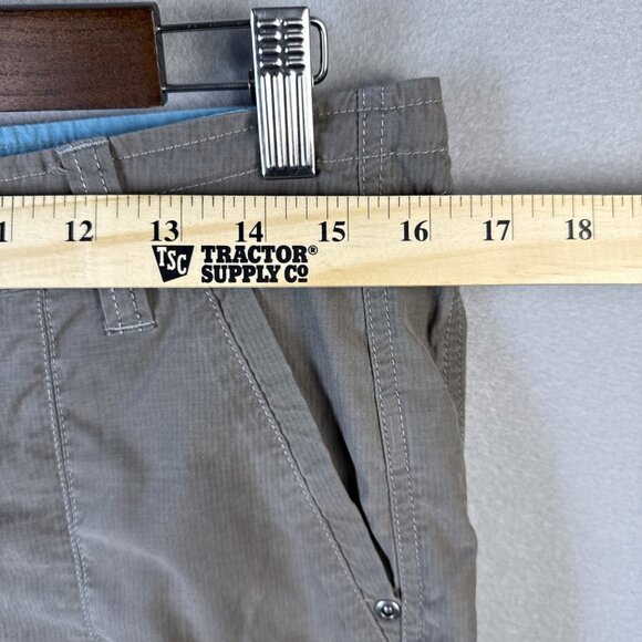 Kuhl Cargo Capri Pants Women’s Size 10 Grey Hiking‎ Stretch Floral Embroidery - Picture 6 of 16